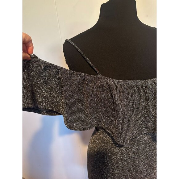 Fashion Nova Sparkly Silver Mini Dress – “Dancing in the Moonlight” – Size L – N - Picture 5 of 8